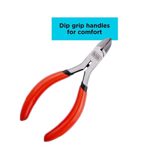 Black Decker 6-Piece Mini Plier Set With Comfort Grips + Carrying Case