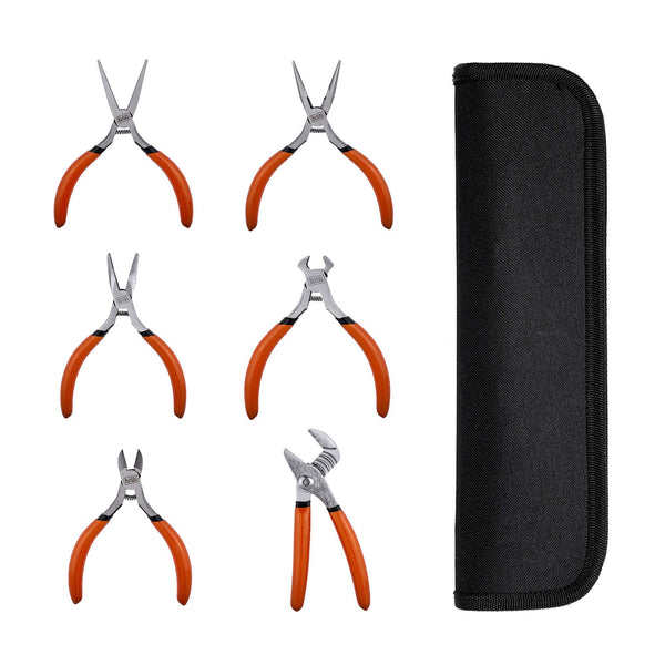 black decker 6-Piece Mini Plier Set With Comfort Grips + Carrying Case