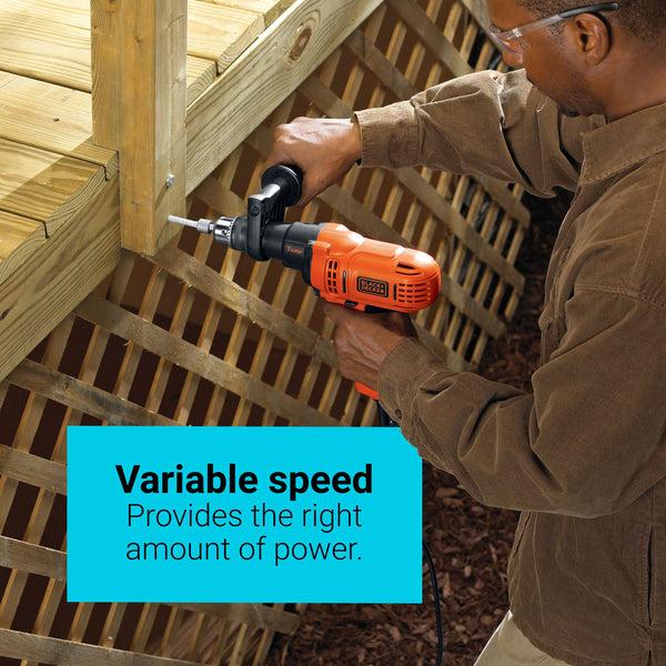 Black Decker 7.0 Amp 1/2 In. Electric Drill/Driver Kit