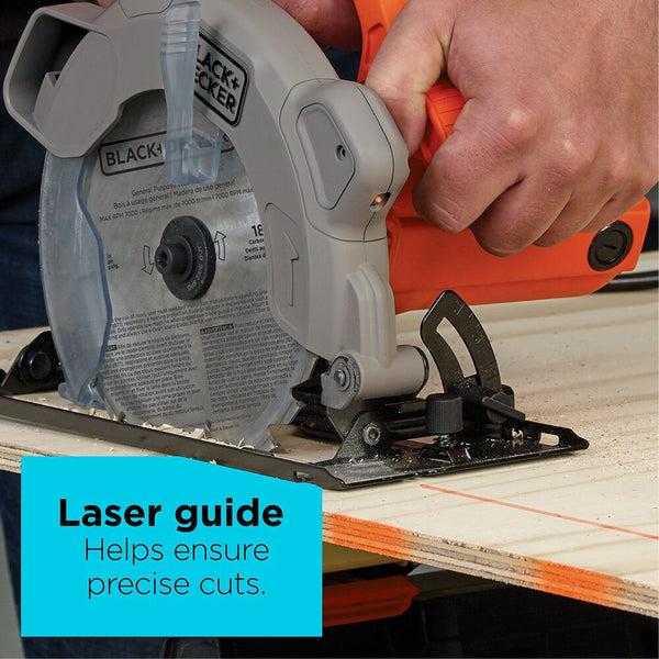 Black Decker 7-1/4-Inch Circular Saw With Laser 13-Amp