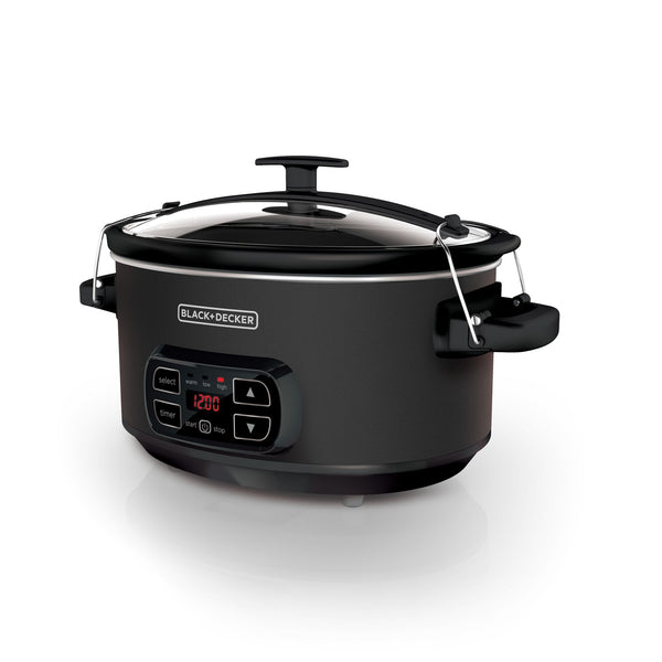 Black Decker 7-Quart Digital Slow Cooker With Chalkboard Surface; Slate