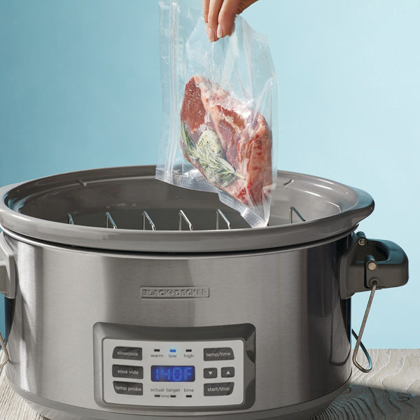 black decker 7-Quart Digital Slow Cooker With Temperature Probe + Precision Sous-Vide