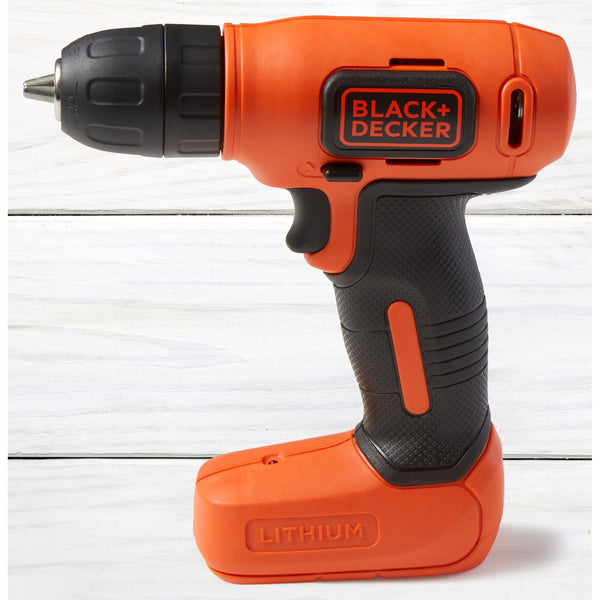 Black Decker 8V MAX* Cordless Drill + 43 Pc. Home Decor Project Kit