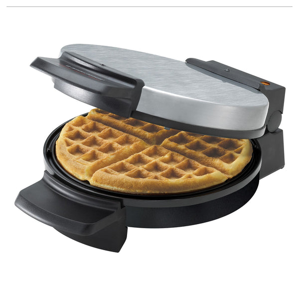 black decker Belgian Waffle Maker; Stainless Steel; Pack of 1; Silver