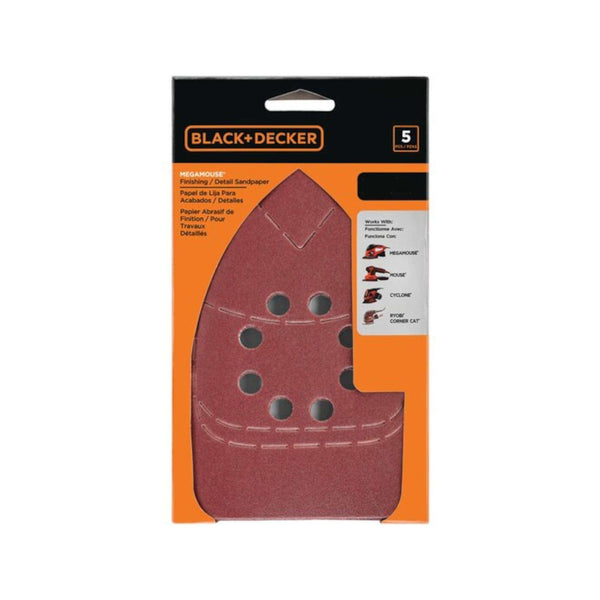 Black Decker 120G Mega MOUSE™ Sandpaper 5-Pack