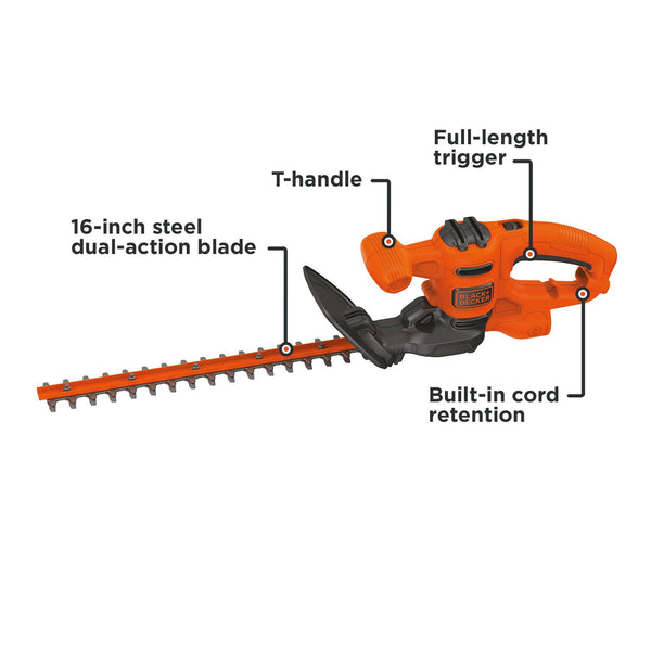 Black Decker 16 In. Electric Hedge Trimmer