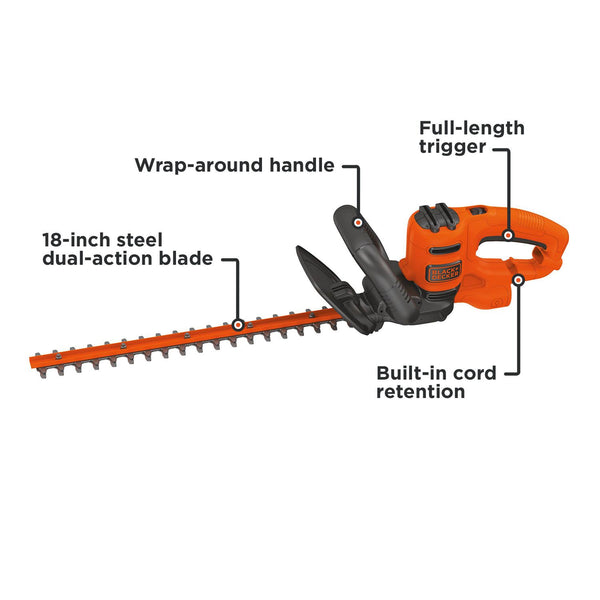 Black Decker 18 In. Electric Hedge Trimmer