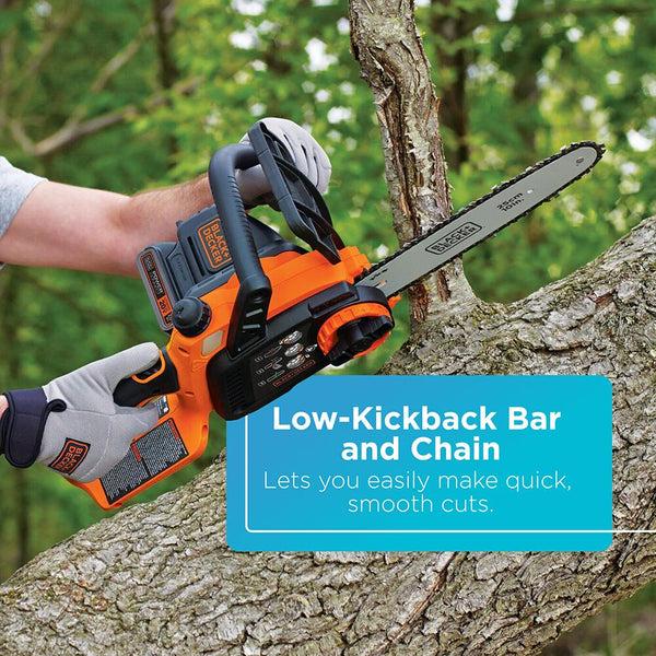 Black Decker 20V MAX* Cordless Chainsaw Kit 10-Inch