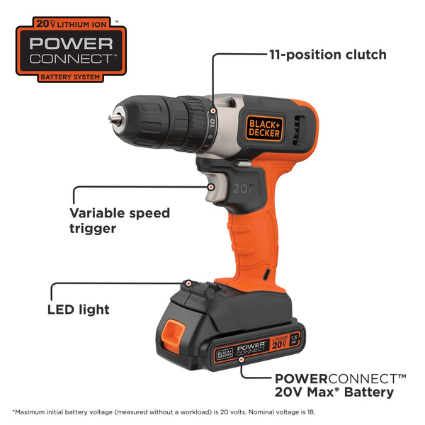 Black Decker 20V MAX* Drill And Sander Combo Kit