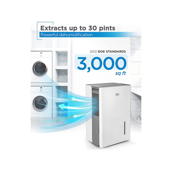 Black Decker 3 000 Sq. Ft. Portable Dehumidifier