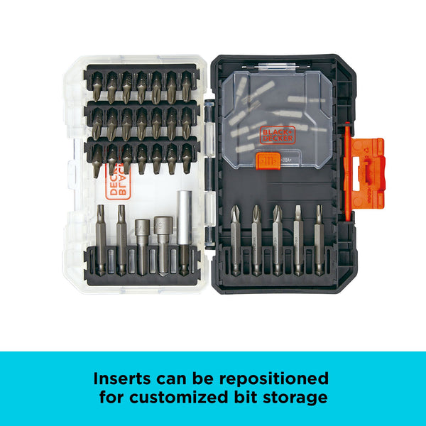 Black Decker 40 Piece Screwdriving Bit Set