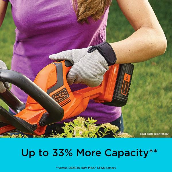 black Decker 40V MAX* 2.0 Ah Lithium Ion Battery