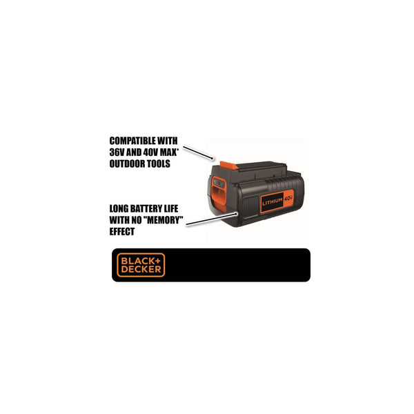Black Decker 40V MAX* Lithium Ion Battery