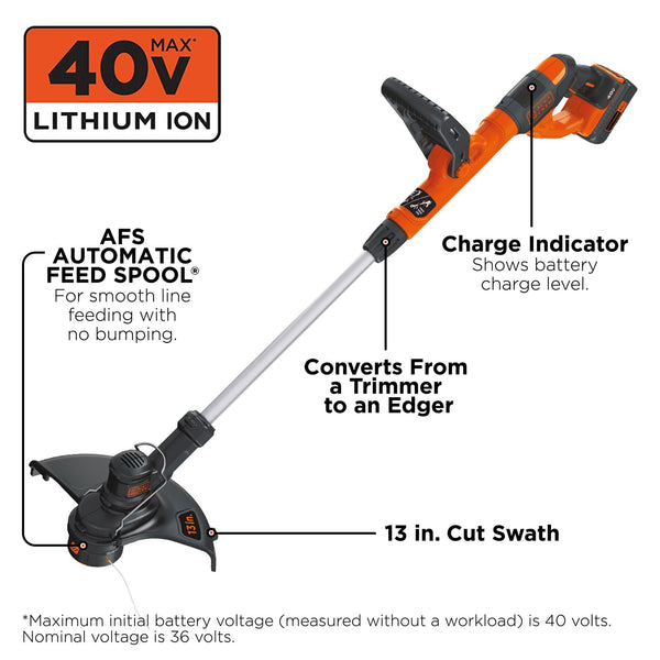 Black Decker 40V MAX* Lithium String Trimmer