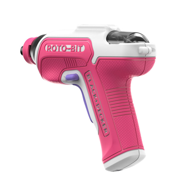 Black Decker 4V MAX* Rotobit Screwdriver (White & Pink)