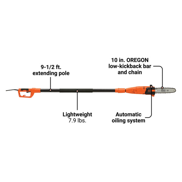 Black Decker 6.5 Amp 9-1/2 Ft. Pole Saw