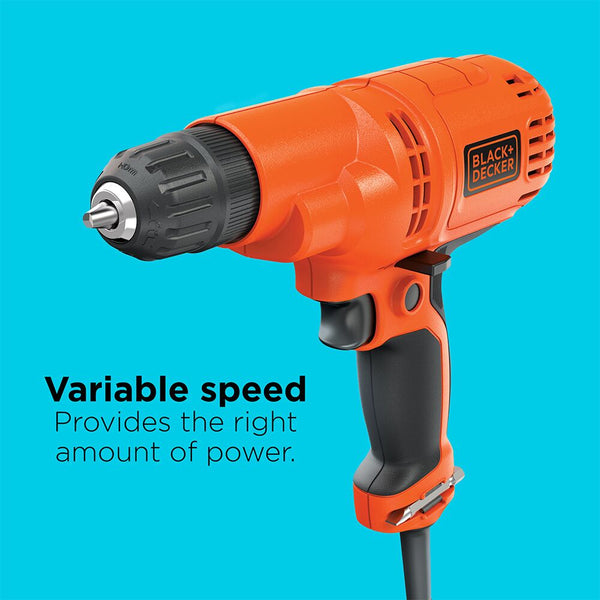 Black Decker Corded Drill 5.5-Amp 3/8-Inch