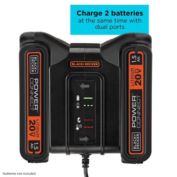 Black Decker Dual Charger Batteries Kitted