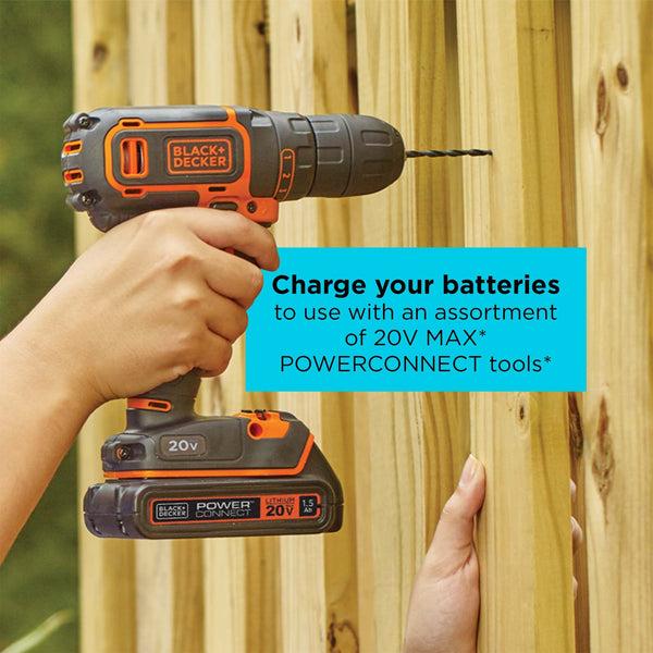 Black Decker Dual Charger Batteries Kitted
