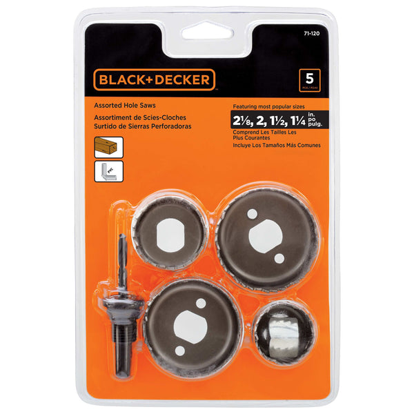 Black Decker Hole Saw Kit Assorted 5-Piece