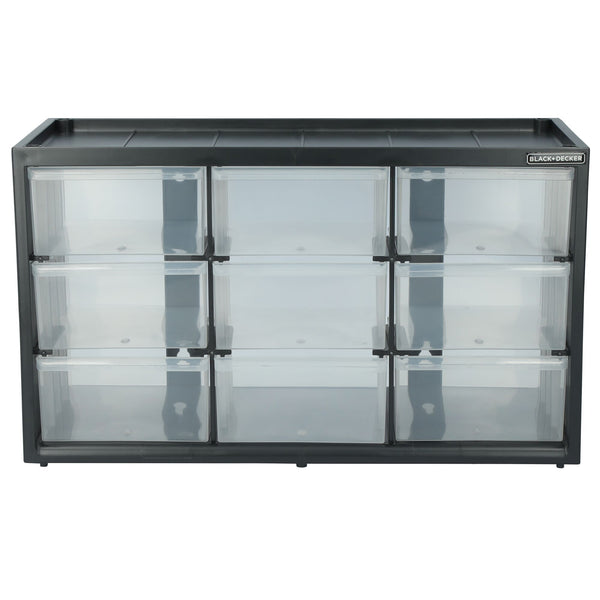 Black Decker Large 9 Drawer Bin System Blk