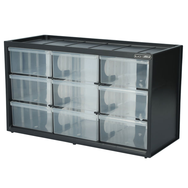 Black Decker Large 9 Drawer Bin System Blk