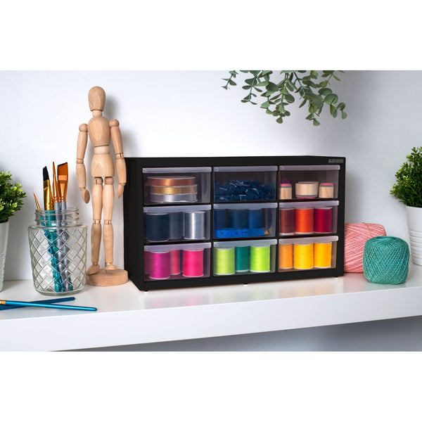 black decker Large 9 Drawer Bin System Blk