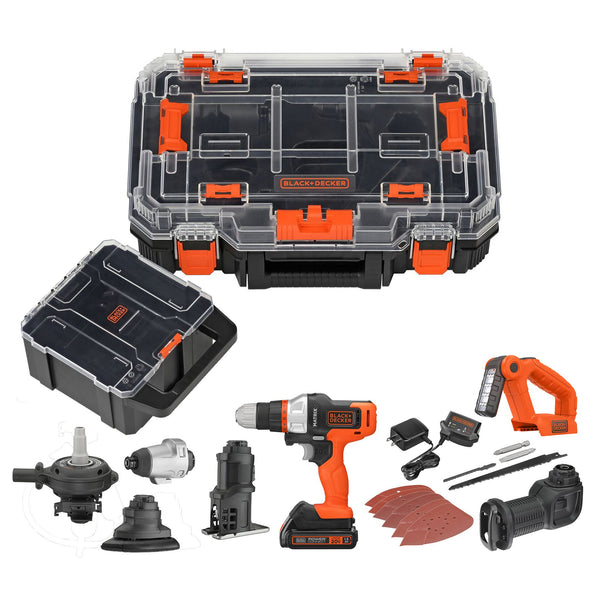 black decker MATRIX™ 20V MAX* 7 Kit In Storage