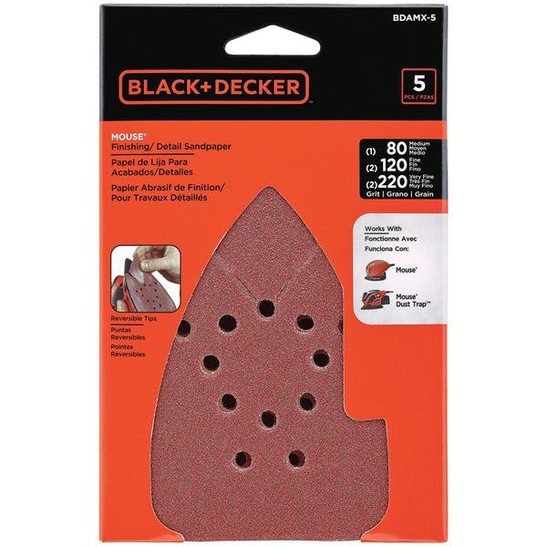 Black Decker MOUSE™ Assorted Sandpaper 5-Pack