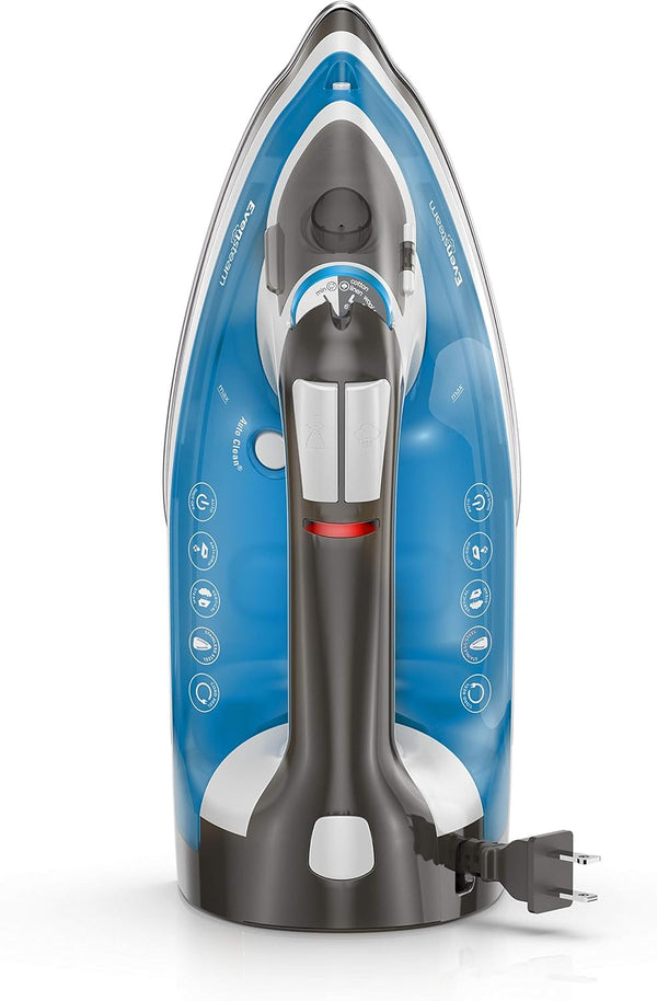 Black Decker One Step Steam Cord Reel Iron Blue