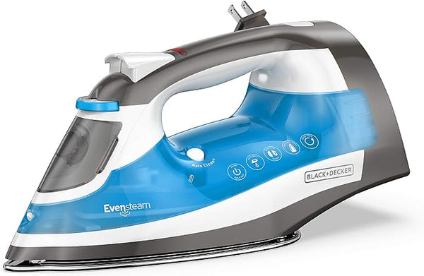 black decker One Step Steam Cord Reel Iron Blue