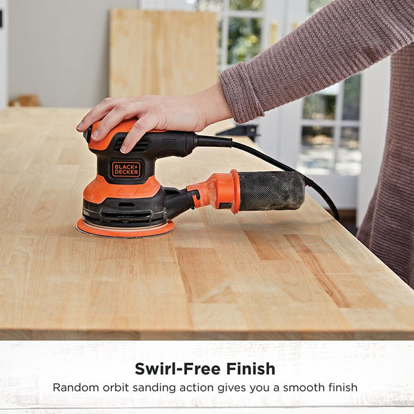 Black Decker Random Orbit Sander 5-Inch 2.4-Amp
