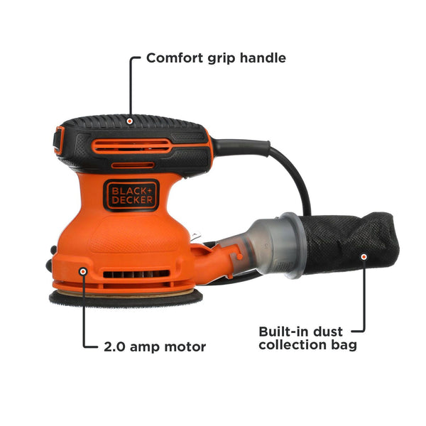 Black Decker Random Orbit Sander 5-Inch