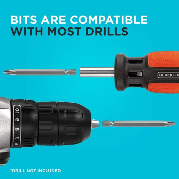 Black Decker Screwdriver Push And Pick 7 Bit