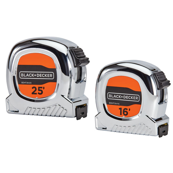 Black Decker Tape Measure Bundle 25-Foot & 16-Foot