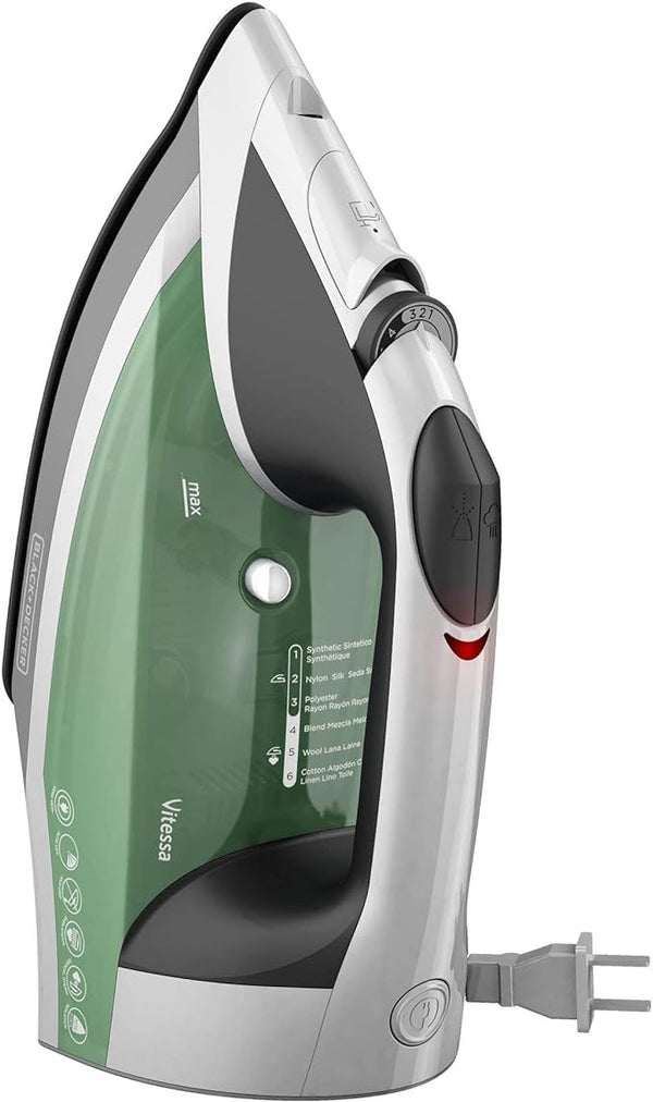 Black Decker Textile Iron; Standard; Green