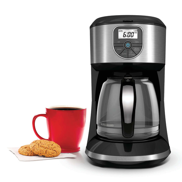 black decker Coffeemaker 12-Cup Programmable Coffee Maker; Silver; Black/Stainless Steel