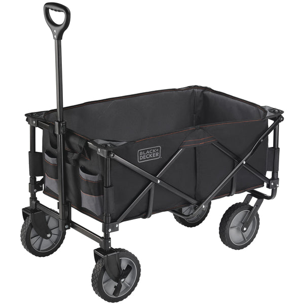 Black Decker Collapsible Storage Cart Folding Utility Wagon Holds Up To 176 Lbs. Black