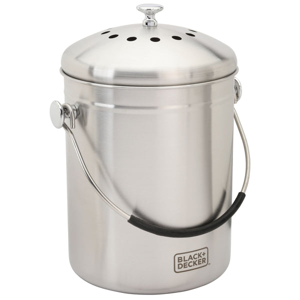Black Decker Countertop Compost Bin Stainless Steel 166 Oz