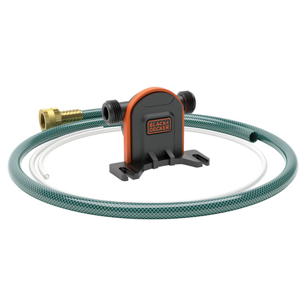 black decker Drill Pump Kit with Intake and Discharge Hose Pumps up to 225 GPH Black