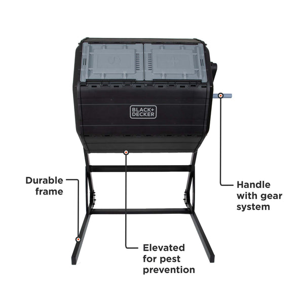 Black Decker Dual Chamber Tumbling Composter 40 Gallon
