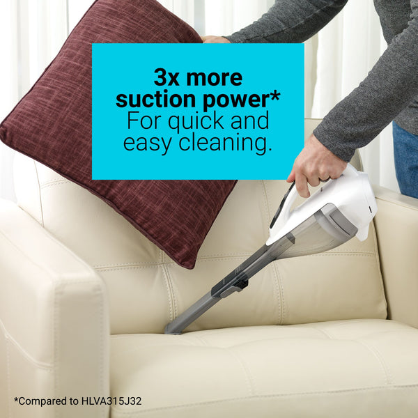 Black Decker Dustbuster® AdvancedClean™ Cordless Handheld Vacuum Powder White