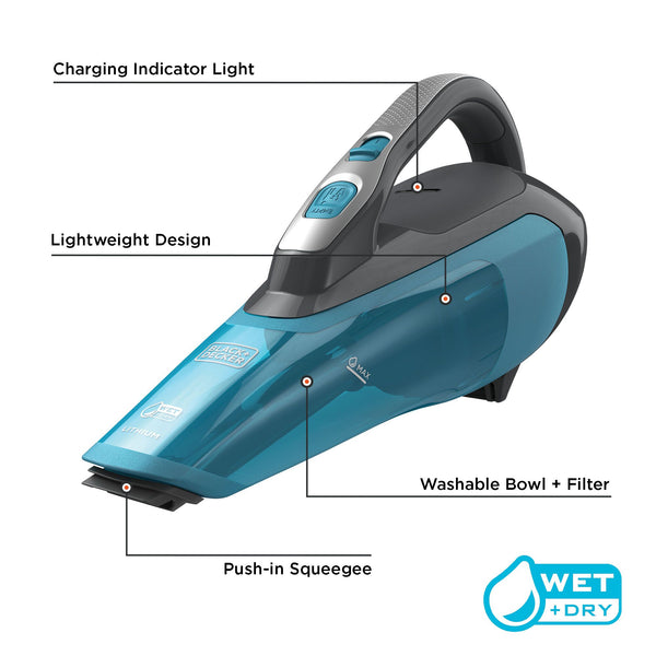 Black Decker Dustbuster® AdvancedClean™ Cordless Wet/Dry Handheld Vacuum