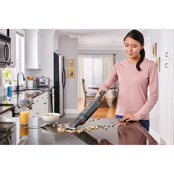 black decker dustbuster® Cordless Hand Vacuum AdvancedClean™ Slim with Charger Filter and Brush Crevice Tool