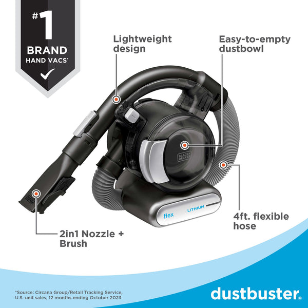 Black Decker Dustbuster® FLEX™ Cordless Handheld Vacuum With Flexible Hose