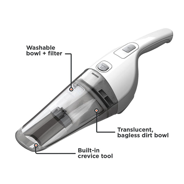 Black Decker Dustbuster® Handheld Vacuum 2Ah Power White