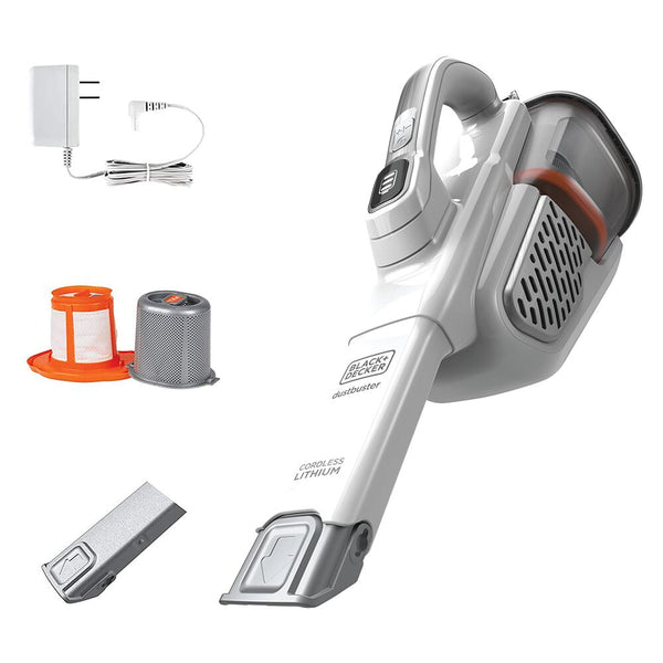 Black Decker Dustbuster® Handheld Vacuum Cordless AdvancedClean+™ White Extra Long Crevice Tool