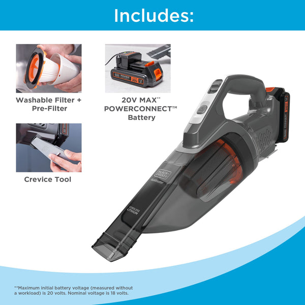Black Decker Dustbuster® POWERCONNECT™ Cordless Handheld Vacuum