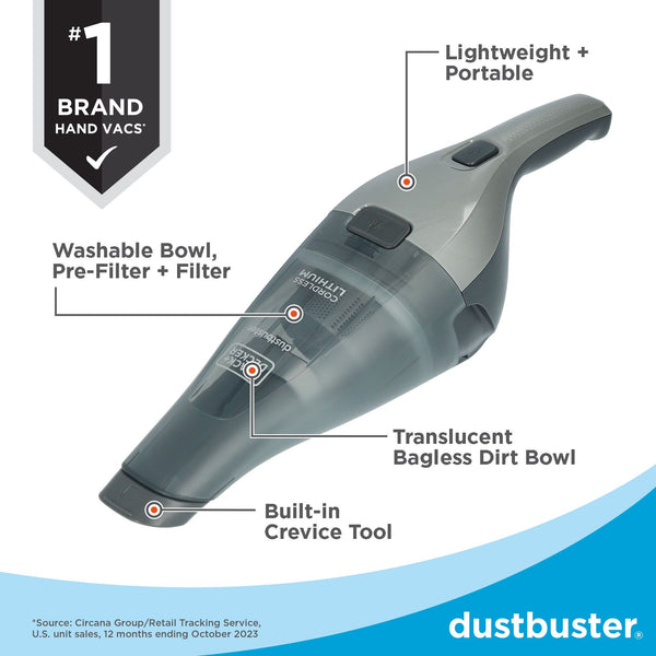 Black Decker Dustbuster® QuickClean™ Cordless Hand Vacuum