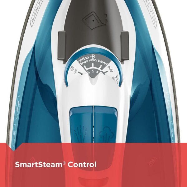 Black Decker Easy Steam Compact Iron With EvenSteam TrueGlide Non-Stick Soleplate